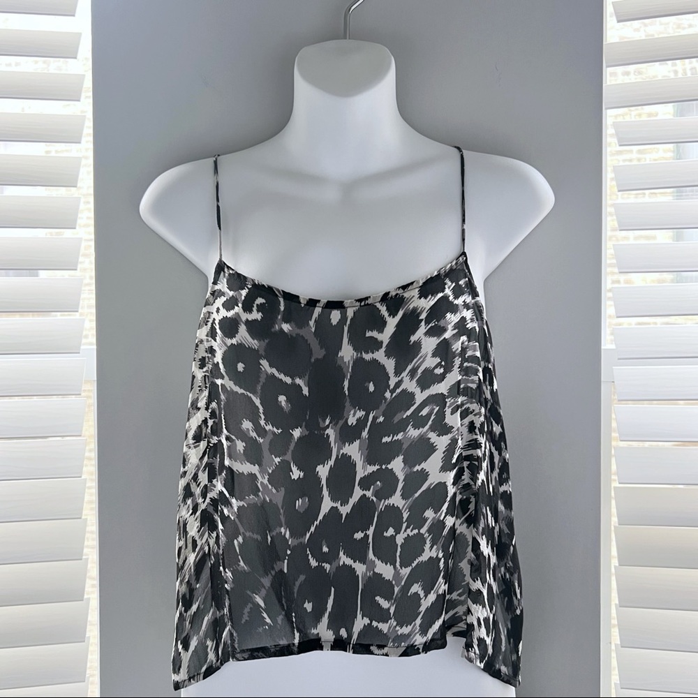 Topshop Cropped Animal Print Cami